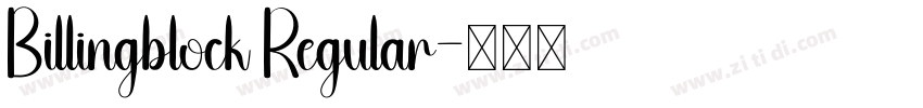 Billingblock Regular字体转换